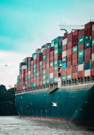 a large cargo ship loaded with lots of containers